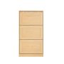 Shoe cabinet 60x23x115cm., light brown/silver color