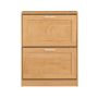 Shoe cabinet 60x23x79cm., light brown/silver color