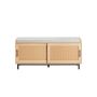 Hallway bench 110x40x49cm., light brown/gray
