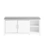 Shoe cabinet 105x35x51cm., white/gray