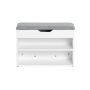 Hallway bench 30x43x60cm., white/gray