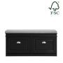 Hallway bench 24x52x104cm., black/gray