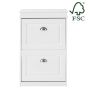 Shoe cabinet 53x82x24cm., white/silver color