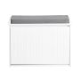 Hallway bench 62x25x46cm., white/gray