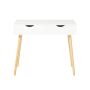Desk 90x45x77cm., white/light brown