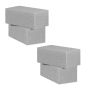 Floristikas putuplasts Relaxdays, 4 gab, Pelēks, 22,5 × 8 × 10,5 cm
