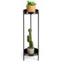 Flower stand, 2 levels, Black, 25 × 80 × 25 cm