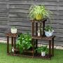 Flower stand, 4 tiers, 37.5 × 10 × 29 inches