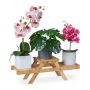 Ziedu statīvs Relaxdays 10033863.0, 3 līmeņi, 51,5 × 17 × 15 cm