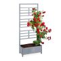 Puķu kaste Relaxdays 10045603.0, ar režģi, Pelēka/melna, 71,5 × 171 × 32 cm