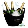 Dzērienu dzesētājs Relaxdays “Champagne Premium”, 8 l, Melna/zelta, 35 × 25,5 × 25,5 cm