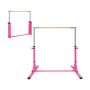 Gymnastics crossbar, 13 height positions, Pink, 136 × 172 × 90–150 cm