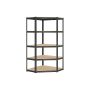 Storage shelf 90x90x180cm., black/light brown