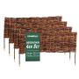 Vītolu apmale dobēm Relaxdays 10053434_9117, 4 gab, Brūna, 60 × 20 cm