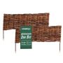 Vītolu žogs dobēm Relaxdays 10053434_9116, 2 gab, Brūna, 60 × 20 cm