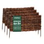 Vītolu žogs puķu dobēm Relaxdays, 4 daļu iepakojums, 60 × 30 cm