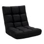 Floor armchair, 14 positions, Black, 53.34 × 10.16 × 106.68 cm