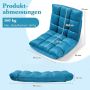 Floor armchair, 14 positions, Blue, 98.5 × 49.5 × 14 cm