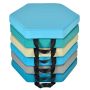 Set of 6 floor cushions for children, 38 × 34 × 5 cm