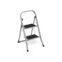 Folding ladder with 2 steps, gray