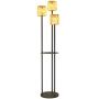 Solar floor lamp Outsunny 37x37x144cm., black/beige