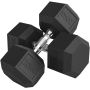 Комплект гантелей, 2 × 20 кг, шестигранные