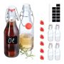 Hermētiskas pudeles Relaxdays 10050528.0, 6 gab., pa 250 ml, Ø 6 × 19,5 cm