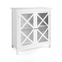 Sideboard, 2 doors, White/brown, 90.17 × 96.52 × 39.37 cm