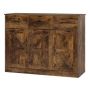 Sideboard, 3 drawers, 2 cabinets, Brown, 108 × 81 × 38 cm