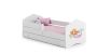 Children's bed Fala with drawer, mattress and barrier protection 164 cm x 85 cm x 63 cm, mermaid