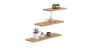 3 daļu plaukts Lewit 30x15 / 45x15 / 60x15 cm, dabīgā koka krāsā