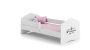 Children's bed Fala with mattress and barrier protection 144 cm x 78 cm x 65 cm, a princess sleeps here