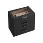 Jewelry box with drawers, black - graphite color