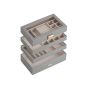 Jewelry box 17x28x18.3cm., gray/beige