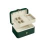 Watch box 11x16x8cm., dark green/beige