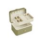 Watch box 11x16x8cm., green/beige
