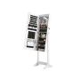 Jewelry cabinet with LED lighting, white