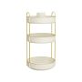 Cosmetic organizer 23x23x46cm., white/gold color