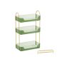 Cosmetic organizer 30.5x16.8x48cm., green/gold color