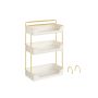 Cosmetic organizer 30.5x16.8x48cm., white/gold color