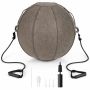 Yoga ball seat chair, with pump and 2 sets of resistance bands
