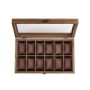 Watch box 21x35x8.5cm., brown