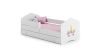 Children's bed Fala with drawer, mattress and barrier protection 164 cm x 85 cm x 63 cm, unicorn