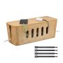Kabeļu organizēšanas kaste Relaxdays, 2 kontaktligzdām, 44 × 16,5 × 16 cm