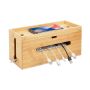 Kabeļu organizēšanas kaste Relaxdays, līdz 6 kontaktligzdām, 16 × 34 × 13,5 cm