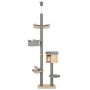 Cat scratching post, 6 levels, 58 × 255–280 × 48 cm