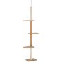 PawHut cat crate 43x27x260cm., light brown/cream color