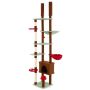 Cat scratching post with rotating basket