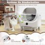 Cat Litter Box, Top Opening, White, 54 × 50 × 57.2 cm