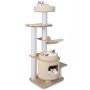 Cat house-scratching post, 2-tier